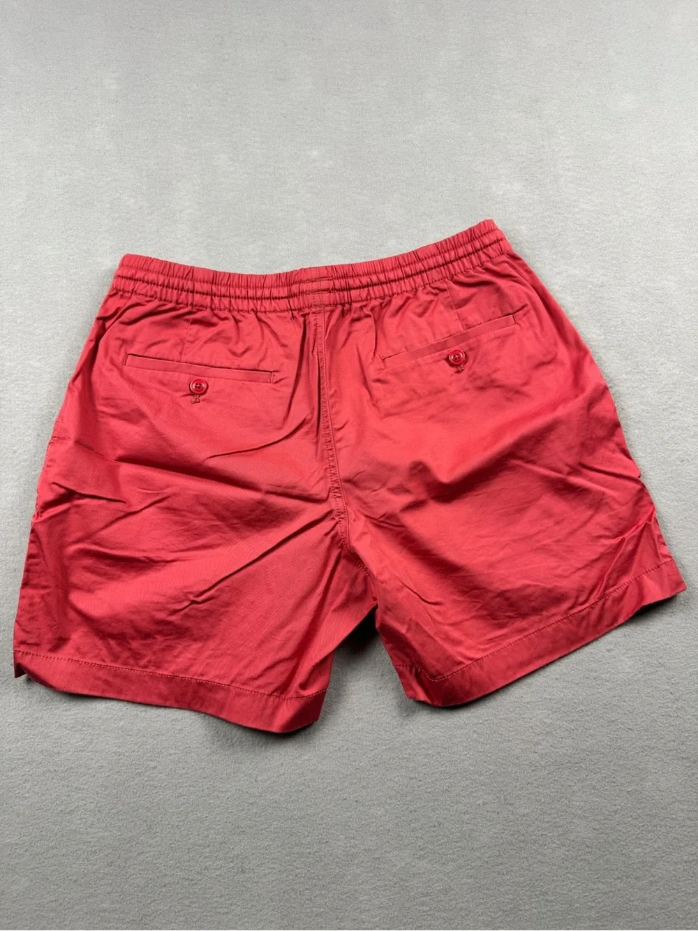 J Crew Shorts Mens Med Coral Dock Chino Elastic Waist Drawstring Stretch Preppy